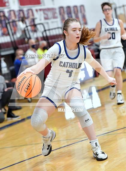 Thumbnail 2 in Wildwood Catholic vs Delran (South Jersey Invitational) photogallery.