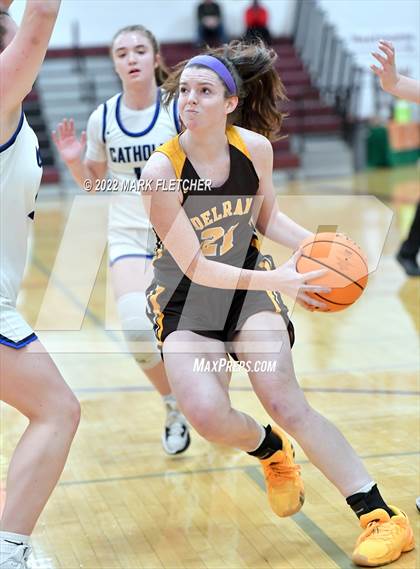 Thumbnail 2 in Wildwood Catholic vs Delran (South Jersey Invitational) photogallery.
