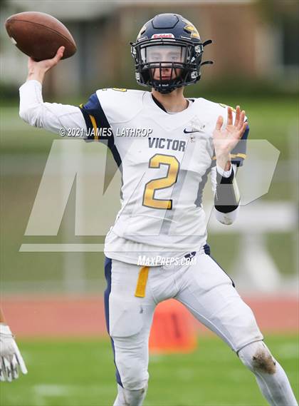 Thumbnail 1 in Victor @ Rush-Henrietta (NYSPHAA Section 5 Class AA Playoff) photogallery.
