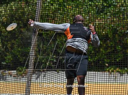 Thumbnail 2 in CIF NCS Masters Track and Field Championships (Boys Discus) photogallery.