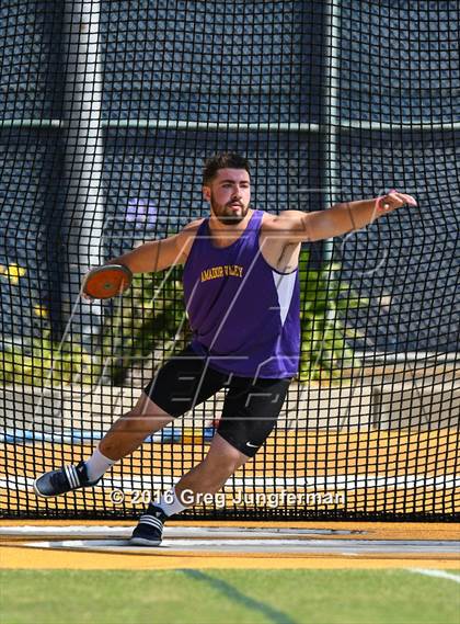 Thumbnail 2 in CIF NCS Masters Track and Field Championships (Boys Discus) photogallery.