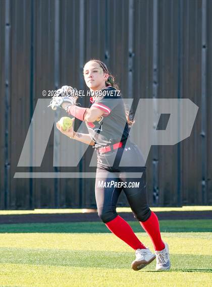 Thumbnail 3 in Melissa @ Aledo (UIL 5A D1 Girls Softball State Semi-Final) photogallery.