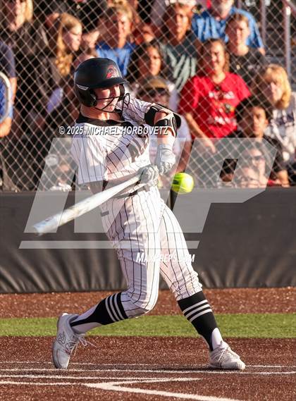 Thumbnail 2 in Melissa @ Aledo (UIL 5A D1 Girls Softball State Semi-Final) photogallery.
