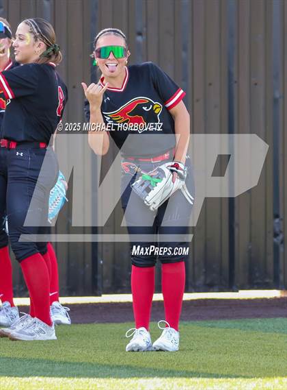 Thumbnail 3 in Melissa @ Aledo (UIL 5A D1 Girls Softball State Semi-Final) photogallery.