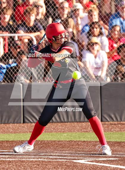 Thumbnail 1 in Melissa @ Aledo (UIL 5A D1 Girls Softball State Semi-Final) photogallery.