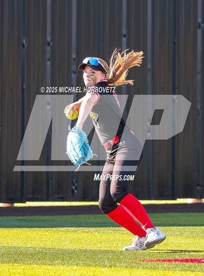 Thumbnail 1 in Melissa @ Aledo (UIL 5A D1 Girls Softball State Semi-Final) photogallery.