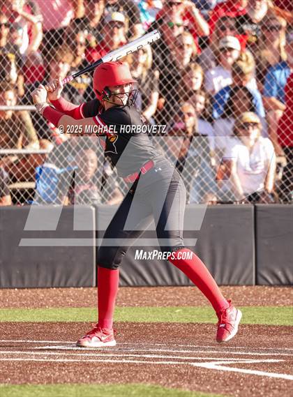 Thumbnail 2 in Melissa @ Aledo (UIL 5A D1 Girls Softball State Semi-Final) photogallery.