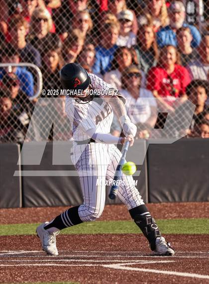 Thumbnail 2 in Melissa @ Aledo (UIL 5A D1 Girls Softball State Semi-Final) photogallery.