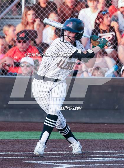 Thumbnail 2 in Melissa @ Aledo (UIL 5A D1 Girls Softball State Semi-Final) photogallery.