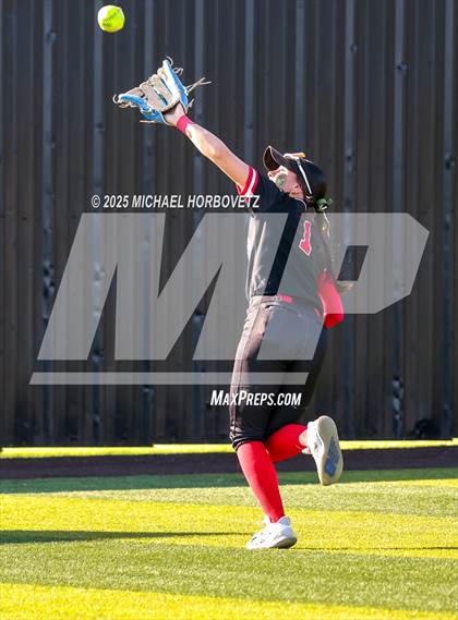 Thumbnail 2 in Melissa @ Aledo (UIL 5A D1 Girls Softball State Semi-Final) photogallery.