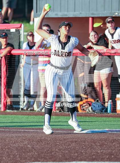 Thumbnail 1 in Melissa @ Aledo (UIL 5A D1 Girls Softball State Semi-Final) photogallery.