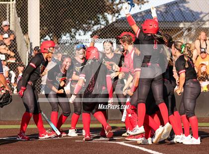 Thumbnail 1 in Melissa @ Aledo (UIL 5A D1 Girls Softball State Semi-Final) photogallery.