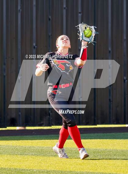 Thumbnail 2 in Melissa @ Aledo (UIL 5A D1 Girls Softball State Semi-Final) photogallery.