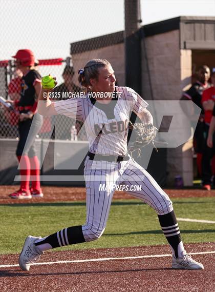 Thumbnail 2 in Melissa @ Aledo (UIL 5A D1 Girls Softball State Semi-Final) photogallery.