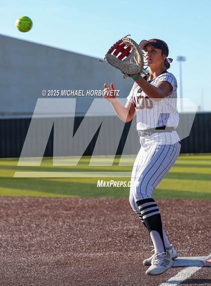 Thumbnail 3 in Melissa @ Aledo (UIL 5A D1 Girls Softball State Semi-Final) photogallery.