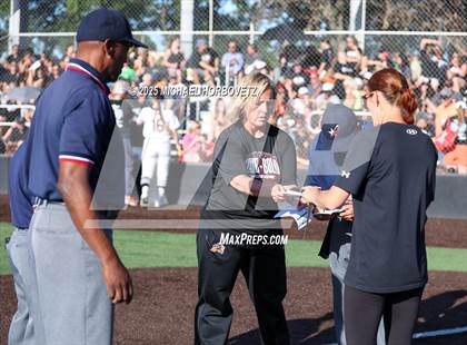 Thumbnail 1 in Melissa @ Aledo (UIL 5A D1 Girls Softball State Semi-Final) photogallery.