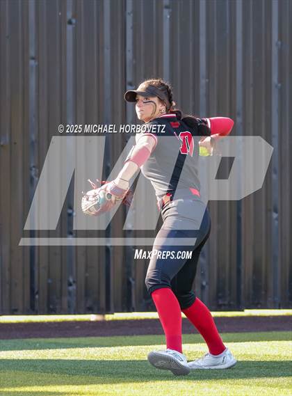 Thumbnail 2 in Melissa @ Aledo (UIL 5A D1 Girls Softball State Semi-Final) photogallery.