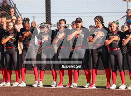 Thumbnail 1 in Melissa @ Aledo (UIL 5A D1 Girls Softball State Semi-Final) photogallery.