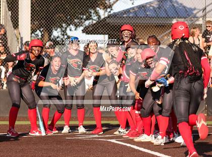 Thumbnail 3 in Melissa @ Aledo (UIL 5A D1 Girls Softball State Semi-Final) photogallery.