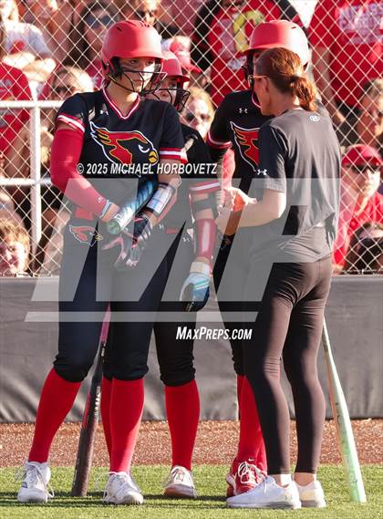 Thumbnail 3 in Melissa @ Aledo (UIL 5A D1 Girls Softball State Semi-Final) photogallery.