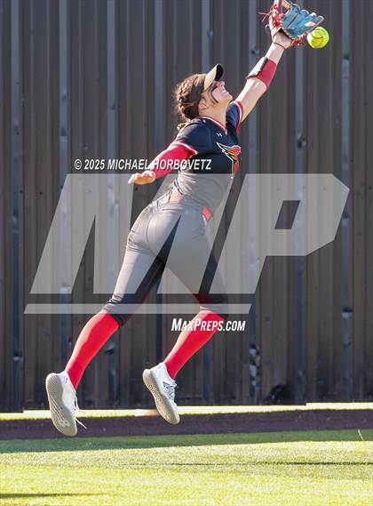 Thumbnail 2 in Melissa @ Aledo (UIL 5A D1 Girls Softball State Semi-Final) photogallery.
