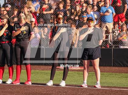 Thumbnail 3 in Melissa @ Aledo (UIL 5A D1 Girls Softball State Semi-Final) photogallery.
