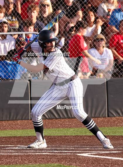 Thumbnail 1 in Melissa @ Aledo (UIL 5A D1 Girls Softball State Semi-Final) photogallery.