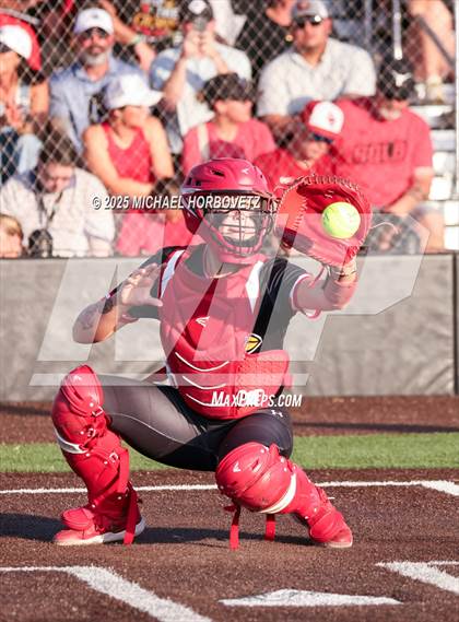 Thumbnail 1 in Melissa @ Aledo (UIL 5A D1 Girls Softball State Semi-Final) photogallery.