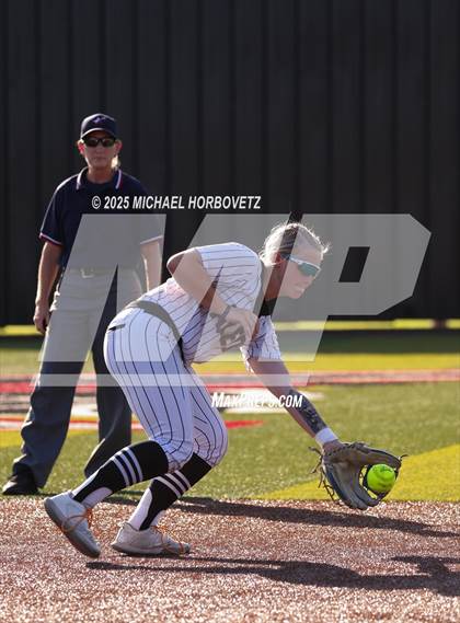 Thumbnail 2 in Melissa @ Aledo (UIL 5A D1 Girls Softball State Semi-Final) photogallery.