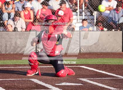 Thumbnail 2 in Melissa @ Aledo (UIL 5A D1 Girls Softball State Semi-Final) photogallery.