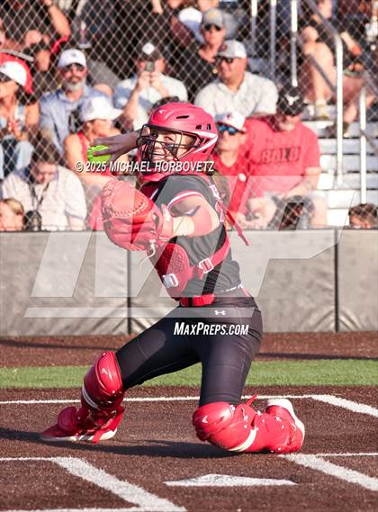 Thumbnail 3 in Melissa @ Aledo (UIL 5A D1 Girls Softball State Semi-Final) photogallery.
