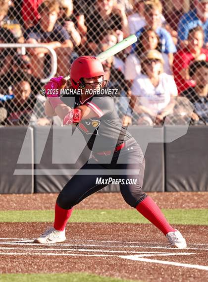 Thumbnail 1 in Melissa @ Aledo (UIL 5A D1 Girls Softball State Semi-Final) photogallery.