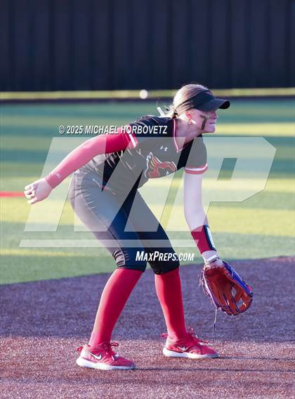 Thumbnail 2 in Melissa @ Aledo (UIL 5A D1 Girls Softball State Semi-Final) photogallery.