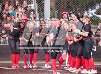 Thumbnail 2 in Melissa @ Aledo (UIL 5A D1 Girls Softball State Semi-Final) photogallery.