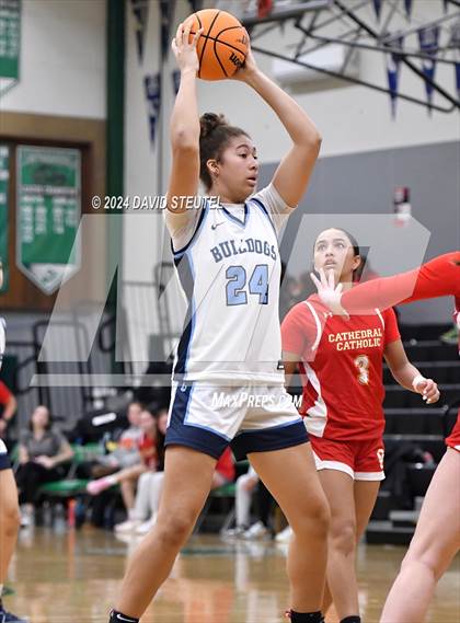 Thumbnail 1 in Cathedral Catholic vs. Centennial (St. Mary's MLK Showcase) photogallery.