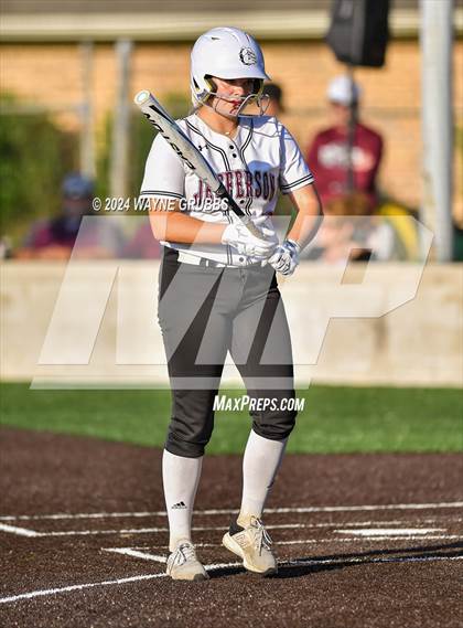 Thumbnail 3 in Jefferson vs. Mount Vernon (UIL Softball 3A Area Playoff) photogallery.