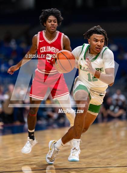 Thumbnail 2 in Columbus vs. Tatum (UIL 3A Basketball Division I Final) photogallery.