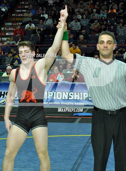 Thumbnail 1 in NYSPHSAA Wrestling Championships (Div.2 - 160 lb. Champ) photogallery.