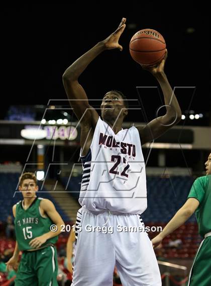 Thumbnail 2 in Modesto Christian vs St. Mary's (CIF SJS D2 Semifinal) photogallery.