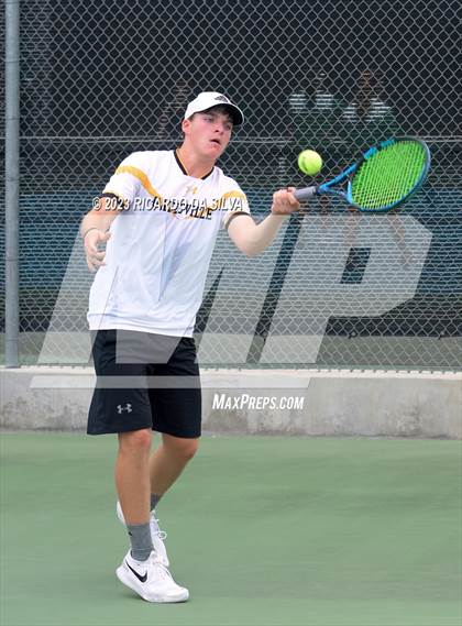 Thumbnail 1 in UIL 3A & 4A Tennis Doubles Quarterfinals photogallery.