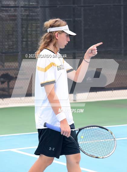 Thumbnail 1 in UIL 3A & 4A Tennis Doubles Quarterfinals photogallery.
