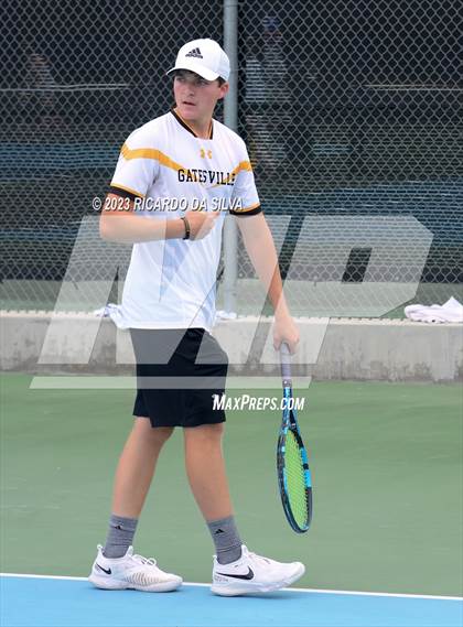 Thumbnail 3 in UIL 3A & 4A Tennis Doubles Quarterfinals photogallery.