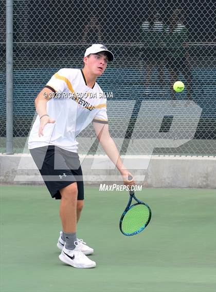 Thumbnail 3 in UIL 3A & 4A Tennis Doubles Quarterfinals photogallery.