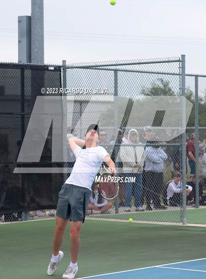 Thumbnail 1 in UIL 3A & 4A Tennis Doubles Quarterfinals photogallery.