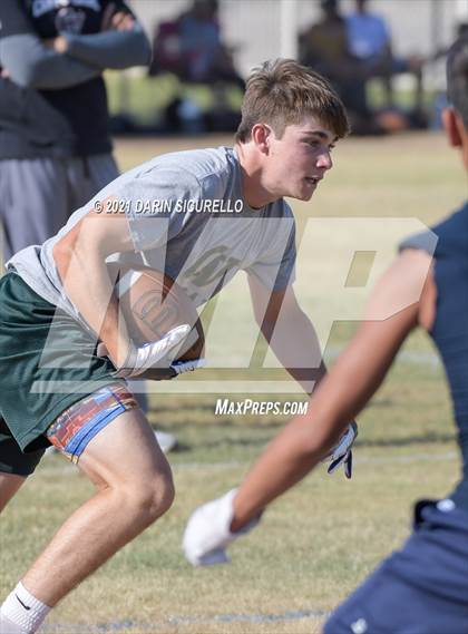 Thumbnail 3 in Campo Verde vs  Bourgade Catholic (Cactus Duel Out West 7-on-7 Tournament) photogallery.