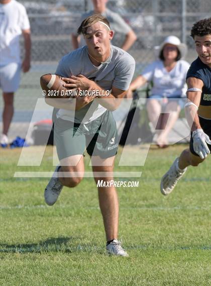 Thumbnail 3 in Campo Verde vs  Bourgade Catholic (Cactus Duel Out West 7-on-7 Tournament) photogallery.