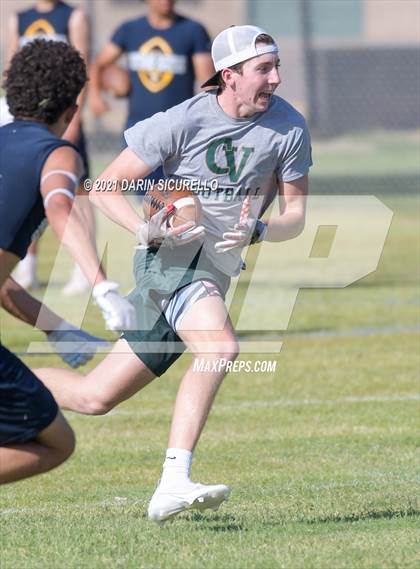 Thumbnail 1 in Campo Verde vs  Bourgade Catholic (Cactus Duel Out West 7-on-7 Tournament) photogallery.