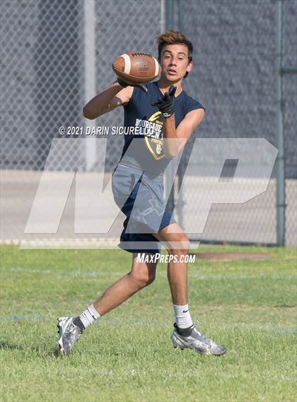 Thumbnail 2 in Campo Verde vs  Bourgade Catholic (Cactus Duel Out West 7-on-7 Tournament) photogallery.