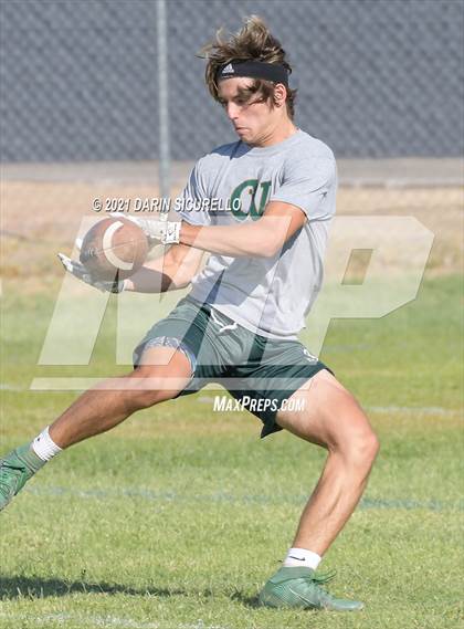 Thumbnail 2 in Campo Verde vs  Bourgade Catholic (Cactus Duel Out West 7-on-7 Tournament) photogallery.