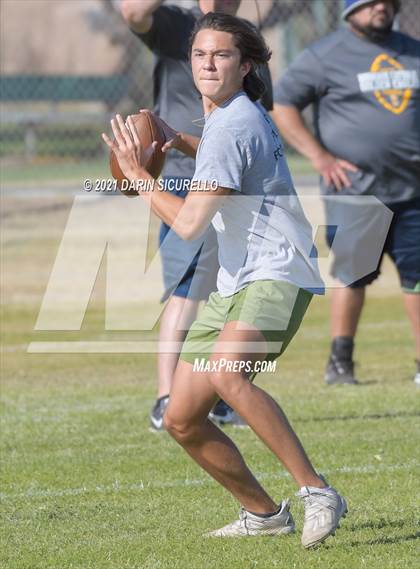 Thumbnail 3 in Campo Verde vs  Bourgade Catholic (Cactus Duel Out West 7-on-7 Tournament) photogallery.
